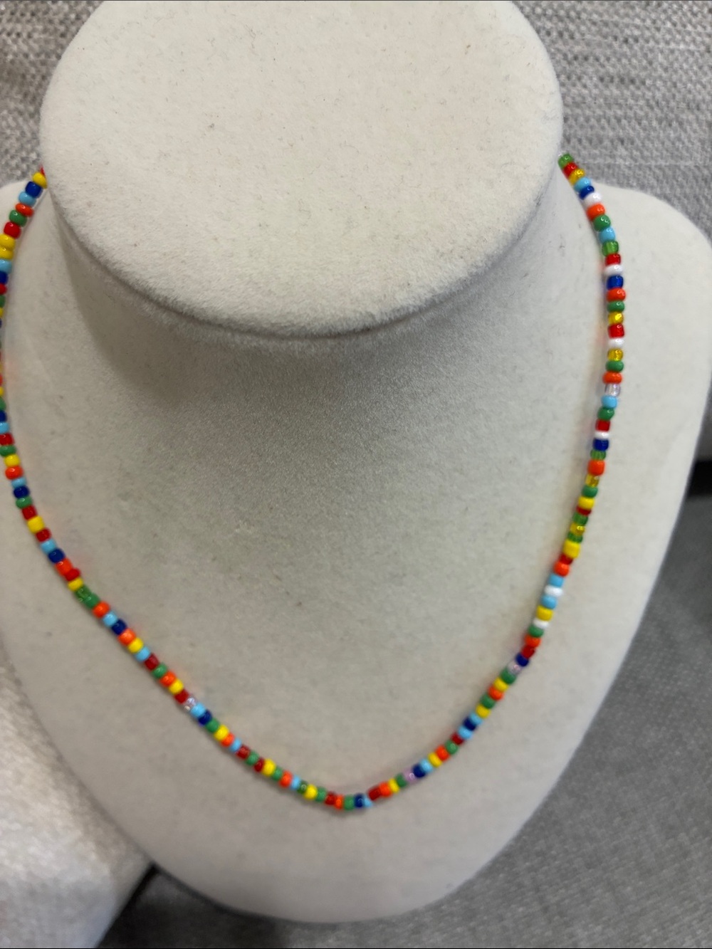 Colorful Multicolor Seed Bead Necklace - Women's Fashion Jewelry